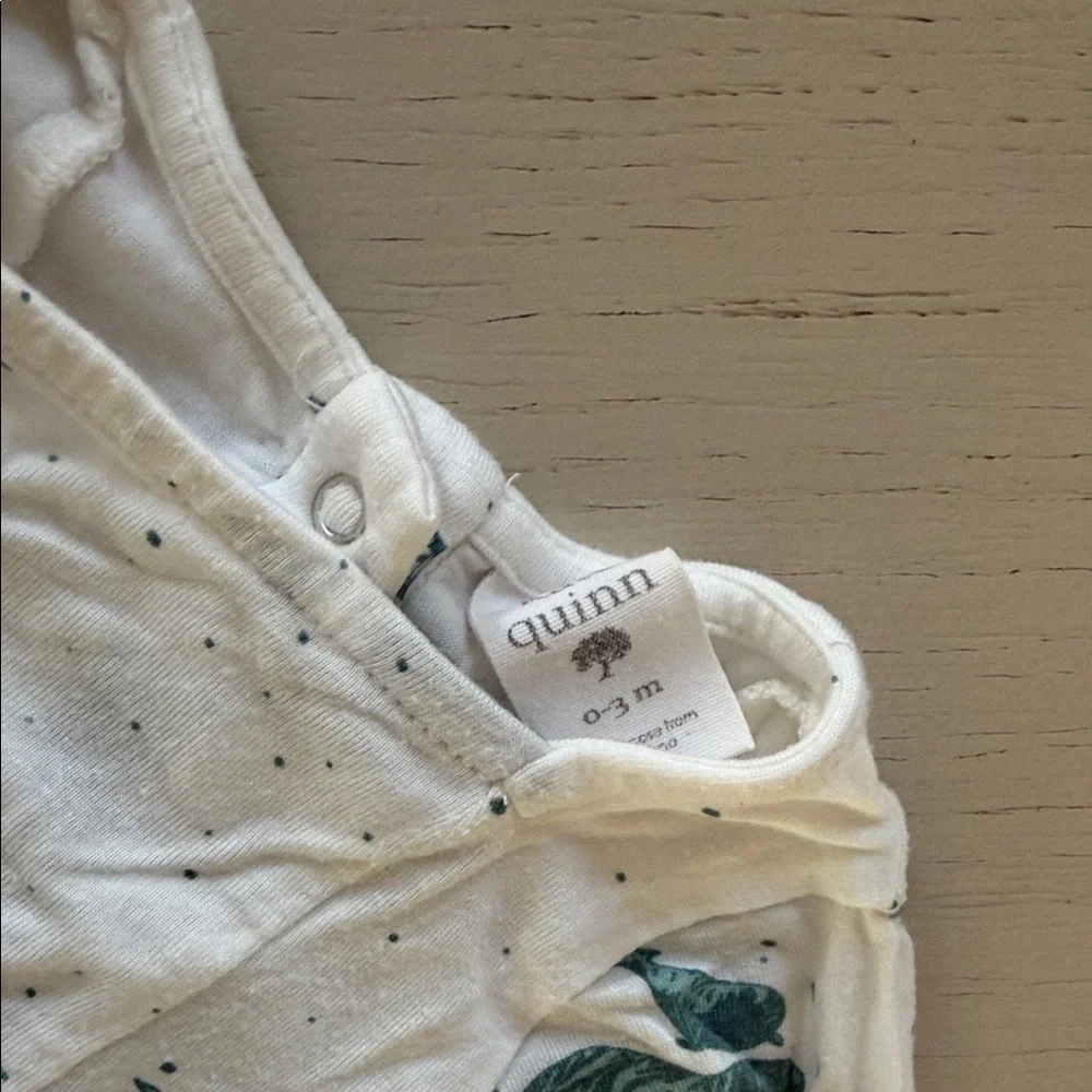 Kate Quinn Cream and Green Baby Diaper Cover